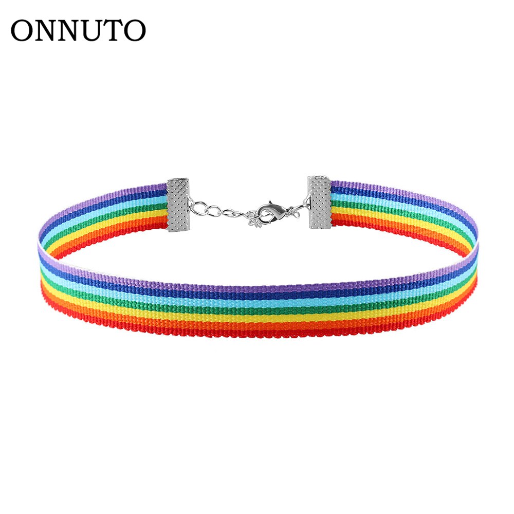 Rainbow Choker Pride Month Accessory Rainbow Choker Pride Month Accessory