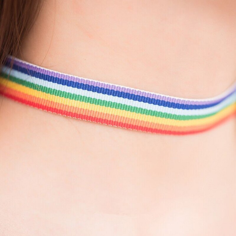 Rainbow Choker Pride Month Accessory Rainbow Choker Pride Month Accessory