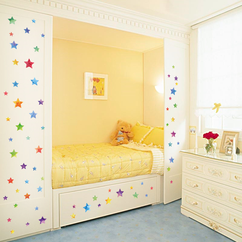 Rainbow Color Bedroom Wall Stickers Decor Rainbow Color Bedroom Wall Stickers Decor