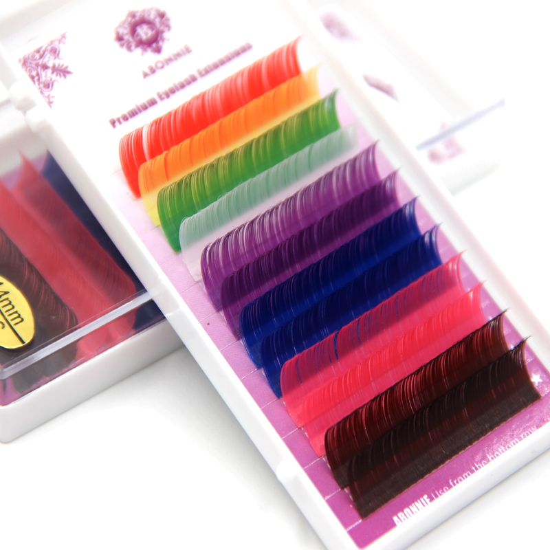 Rainbow-Colored Eyelash Extensions Rainbow-Colored Eyelash Extensions