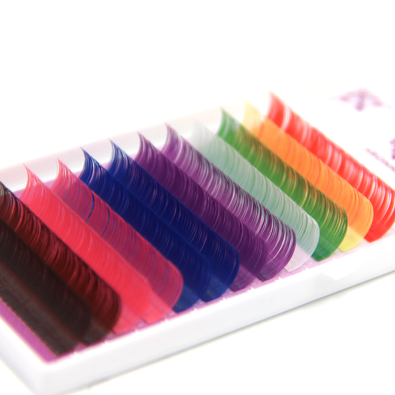 Rainbow-Colored Eyelash Extensions Rainbow-Colored Eyelash Extensions