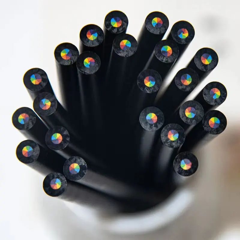 Rainbow Colored Pencils 12pcs Set Kawaii Rainbow Pencil 7 Colors Concentric Gradient Crayons Kids Gift Colored Pencils Rainbow Colored Pencils 12pcs Set Kawaii Rainbow Pencil 7 Colors Concentric Gradient Crayons Kids Gift Colored Pencils