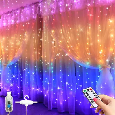 Rainbow Curtain Lights with Remote Control Rainbow Curtain Lights with Remote Control