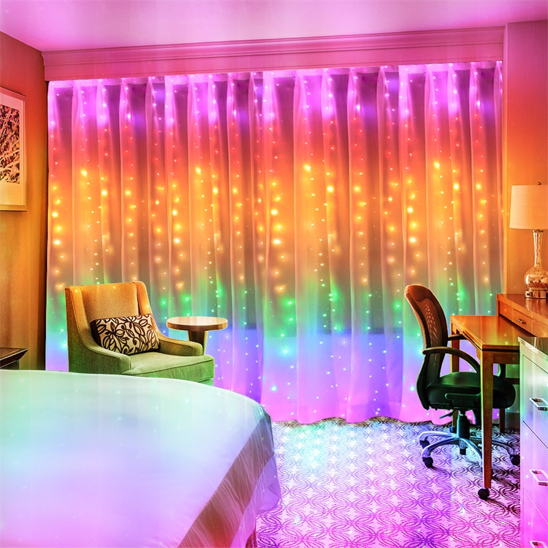 Rainbow Curtain Lights with Remote Control Rainbow Curtain Lights with Remote Control