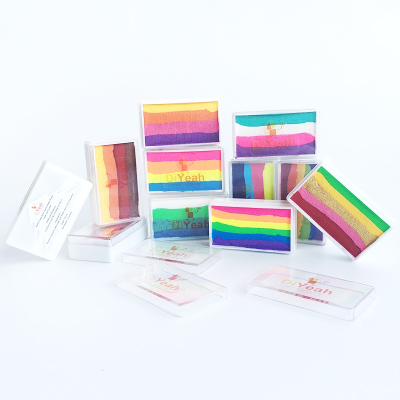 Rainbow Face Paint Washable Body Art Rainbow Face Paint Washable Body Art