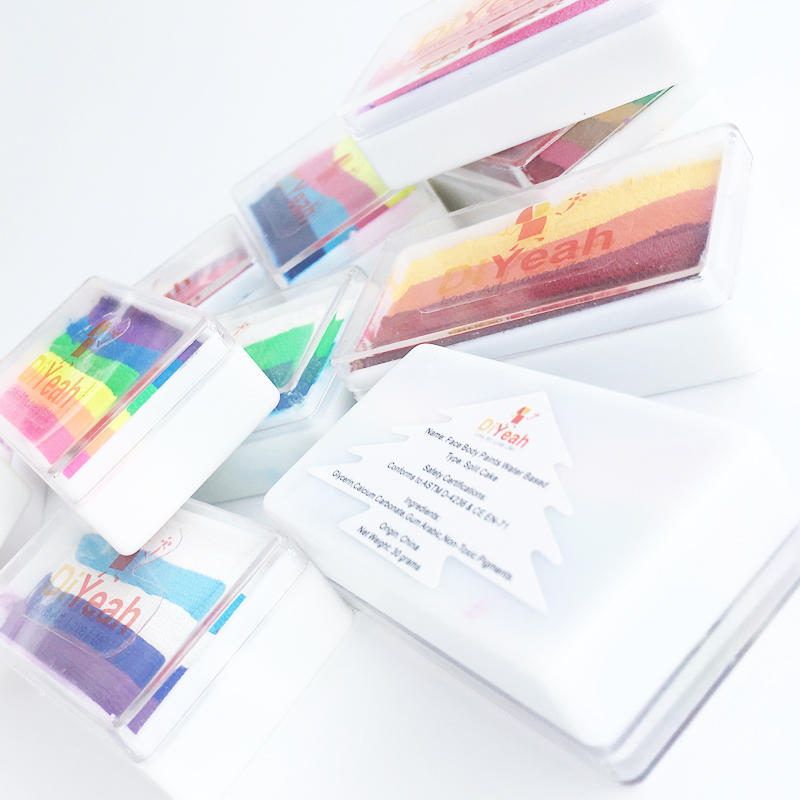 Rainbow Face Paint Washable Body Art Rainbow Face Paint Washable Body Art