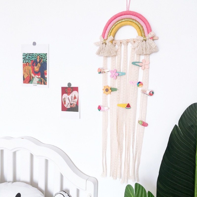 Rainbow Hanging Hair Clip Holder