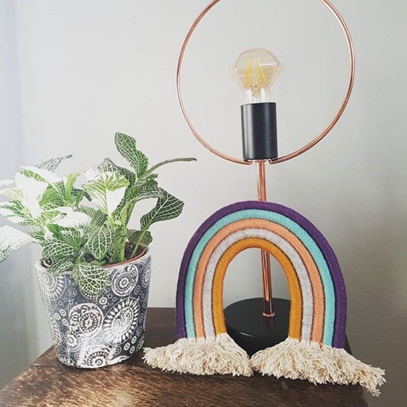 Rainbow Macrame Wall Hanging Decor Rainbow Macrame Wall Hanging Decor