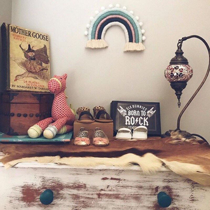 Rainbow Macrame Wall Hanging Decor Rainbow Macrame Wall Hanging Decor