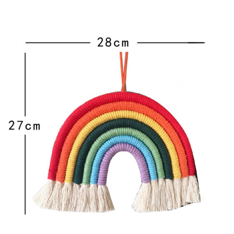 Rainbow Macrame Wall Hanging Decor Rainbow Macrame Wall Hanging Decor