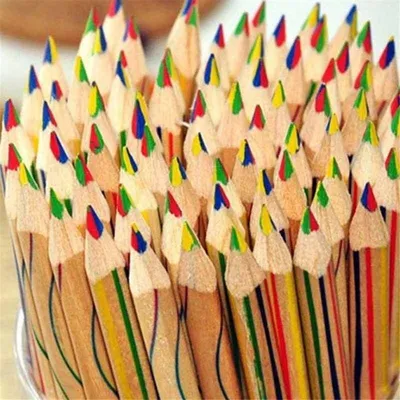 Rainbow Pencils 4 Colors in One (10 pcs)