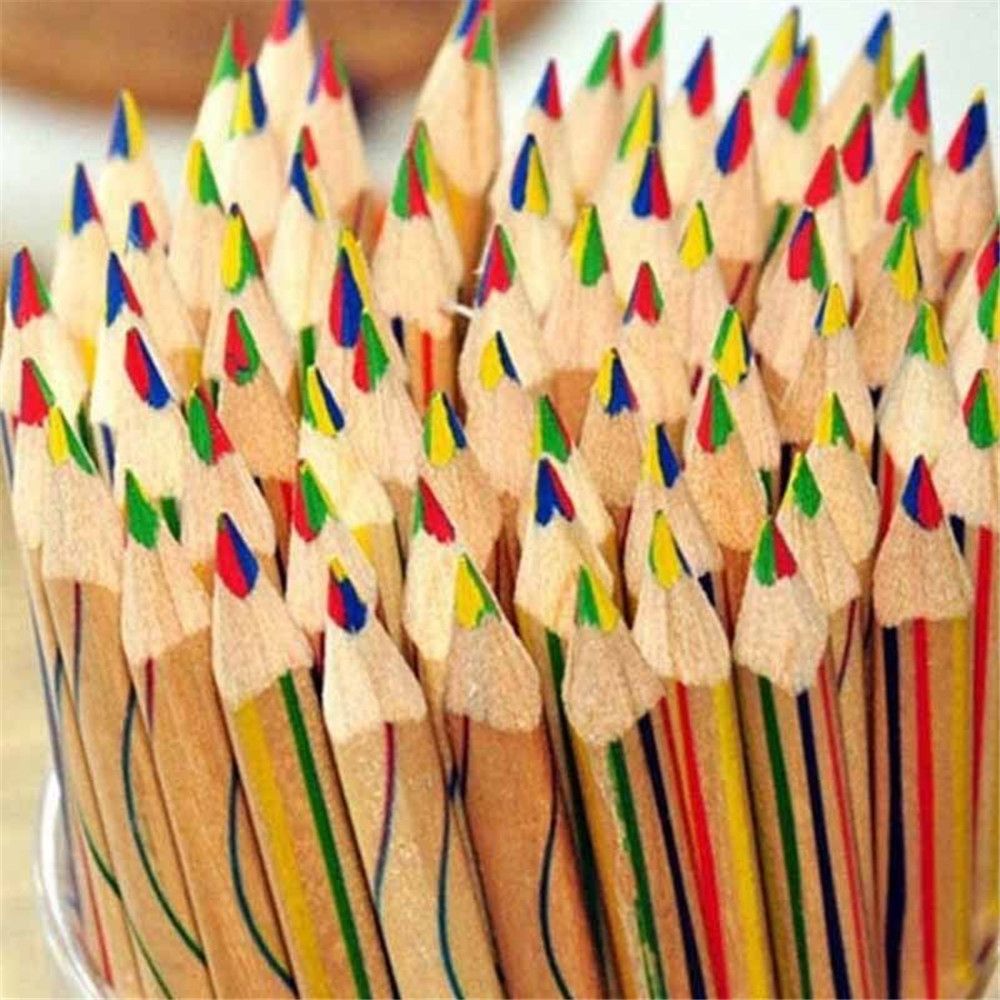 Rainbow Pencils 4 Colors in One (10 pcs)