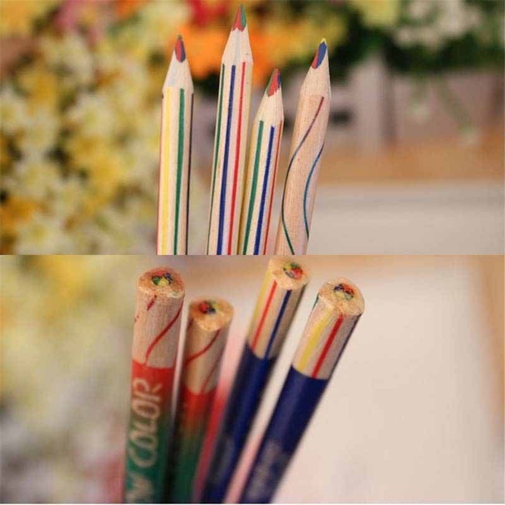 Rainbow Pencils 4 Colors in One (10 pcs)