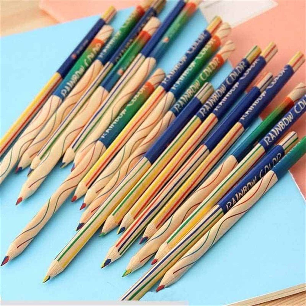 Rainbow Pencils 4 Colors in One (10 pcs)