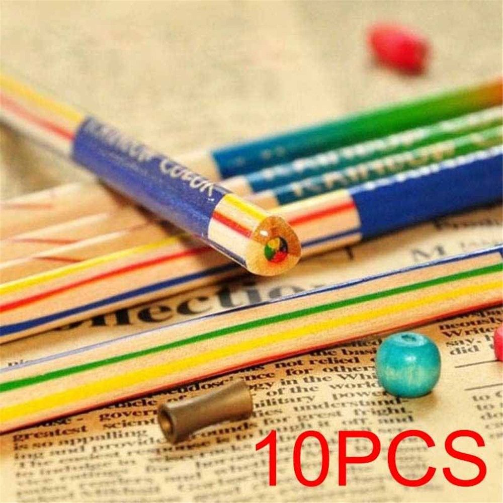 Rainbow Pencils 4 Colors in One (10 pcs)
