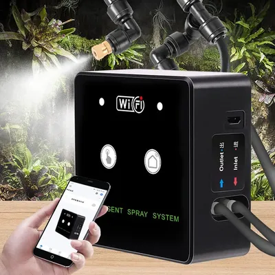 Rainforest Sprayer WiFi Control Automatic Mist Rainforest Timing Spray System Kit Irrigation Timer Reptile Sprayer Rainforest Sprayer WiFi Control Automatic Mist Rainforest Timing Spray System Kit Irrigation Timer Reptile Sprayer