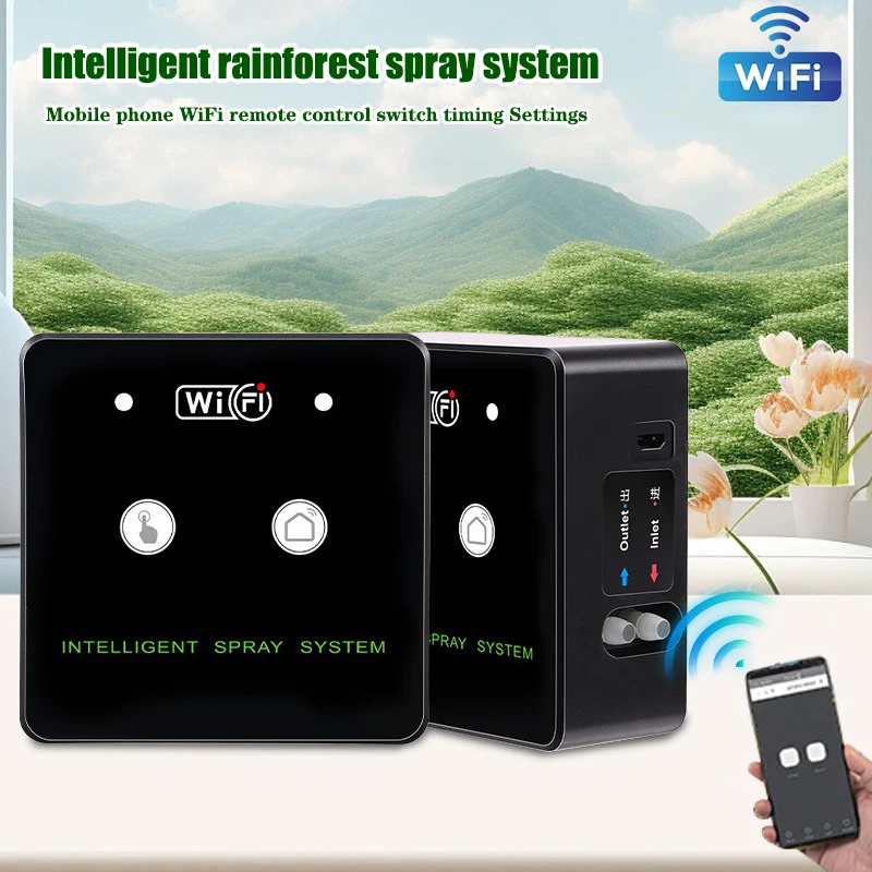 Rainforest Sprayer WiFi Control Automatic Mist Rainforest Timing Spray System Kit Irrigation Timer Reptile Sprayer Rainforest Sprayer WiFi Control Automatic Mist Rainforest Timing Spray System Kit Irrigation Timer Reptile Sprayer