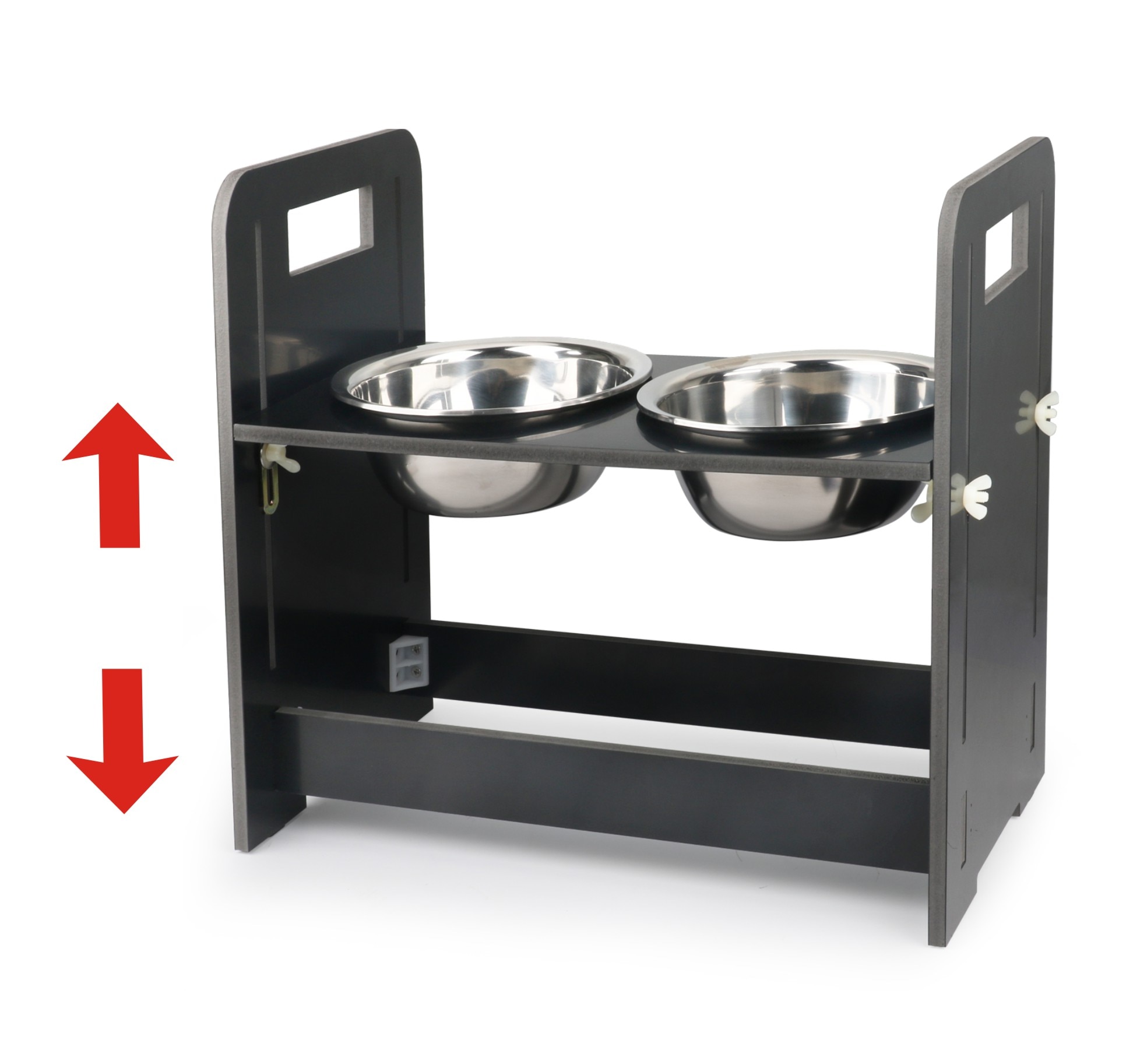 Raised Dog Bowls with Adjustable Rack Raised Dog Bowls with Adjustable Rack