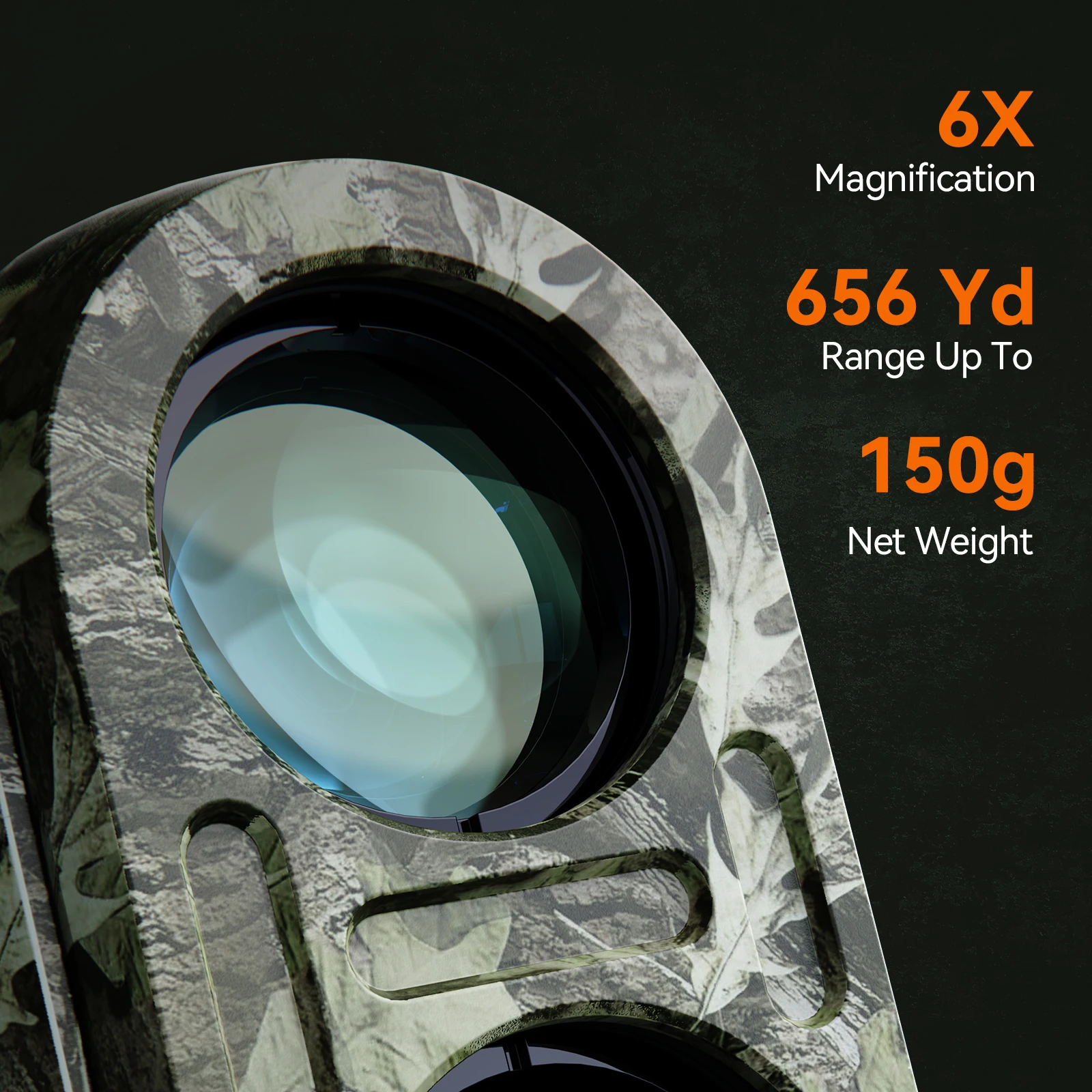 Range finder 7° Big Field 656Yd laser rangefinder for hunting, with Rain and Fog Ranging Mode, BOW Mode, Auto Height