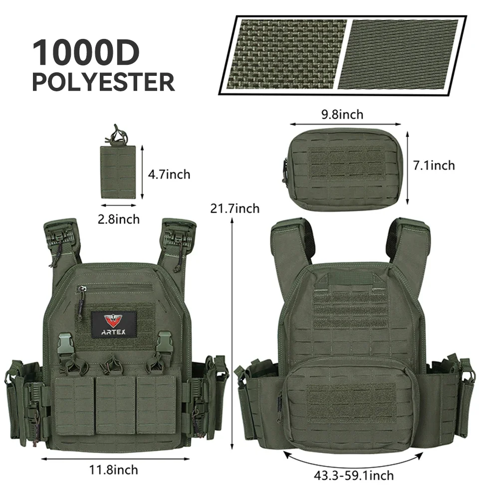Ranger Green Plate Carrier Tactico Vest With Quick Release Security Molle Chaleco Tactico Bandolier Laser Cut Vest Ranger Green Plate Carrier Tactico Vest With Quick Release Security Molle Chaleco Tactico Bandolier Laser Cut Vest