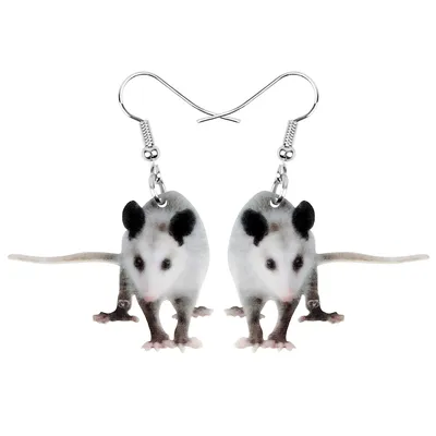 Rat Earrings Realistic Dangling Earrings Rat Earrings Realistic Dangling Earrings