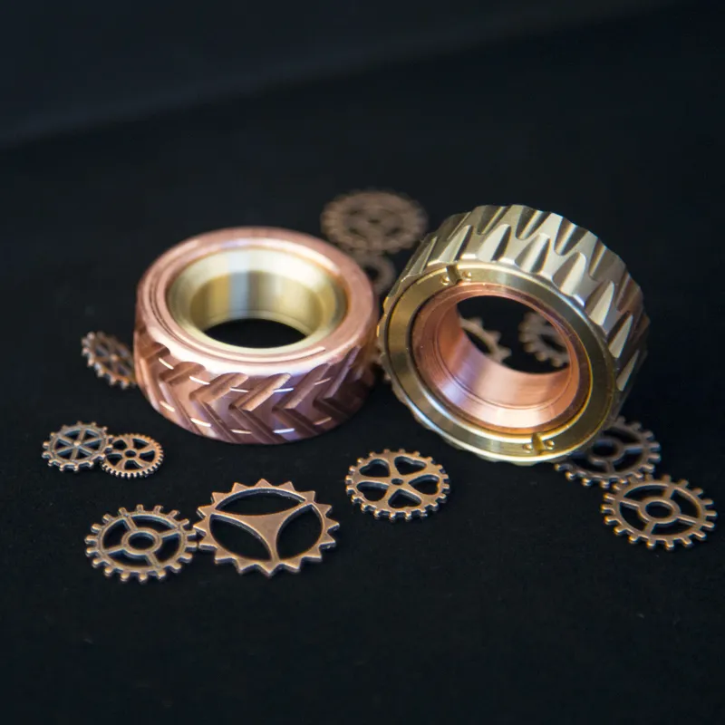 Ratchet Wheel Fidget Ring Fidget Slider Adult EDC Metal Fidget Toys ADHD Hand Spinner Stress Relief Toys Office Toy