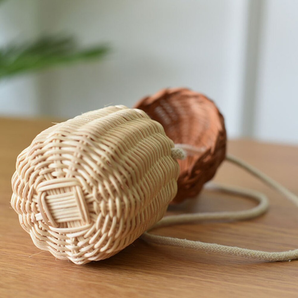 Rattan Acorn Basket Sling Bag Rattan Acorn Basket Sling Bag