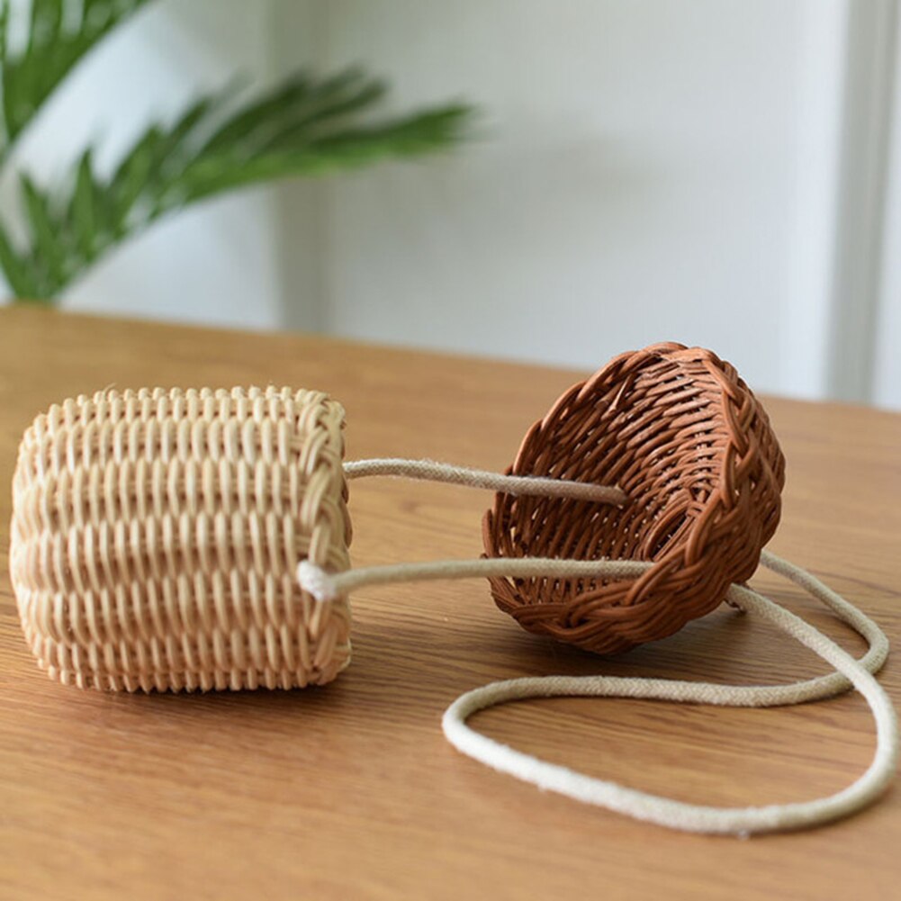 Rattan Acorn Basket Sling Bag Rattan Acorn Basket Sling Bag