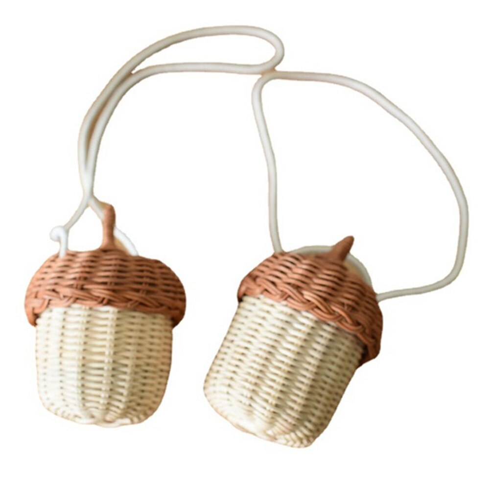 Rattan Acorn Basket Sling Bag Rattan Acorn Basket Sling Bag