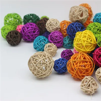 Rattan Balls Decor Home Ornament (25Pcs) Rattan Balls Decor Home Ornament (25Pcs)
