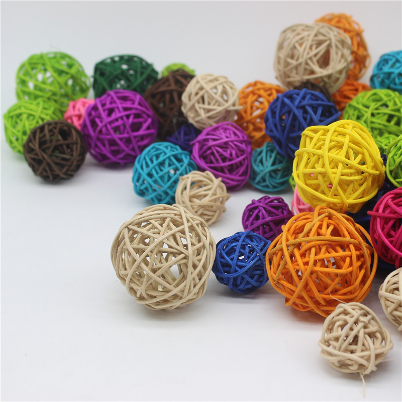 Rattan Balls Decor Home Ornament (25Pcs) Rattan Balls Decor Home Ornament (25Pcs)