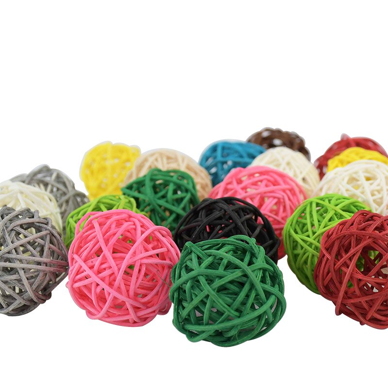 Rattan Decorative Wicker Balls (10Pcs)