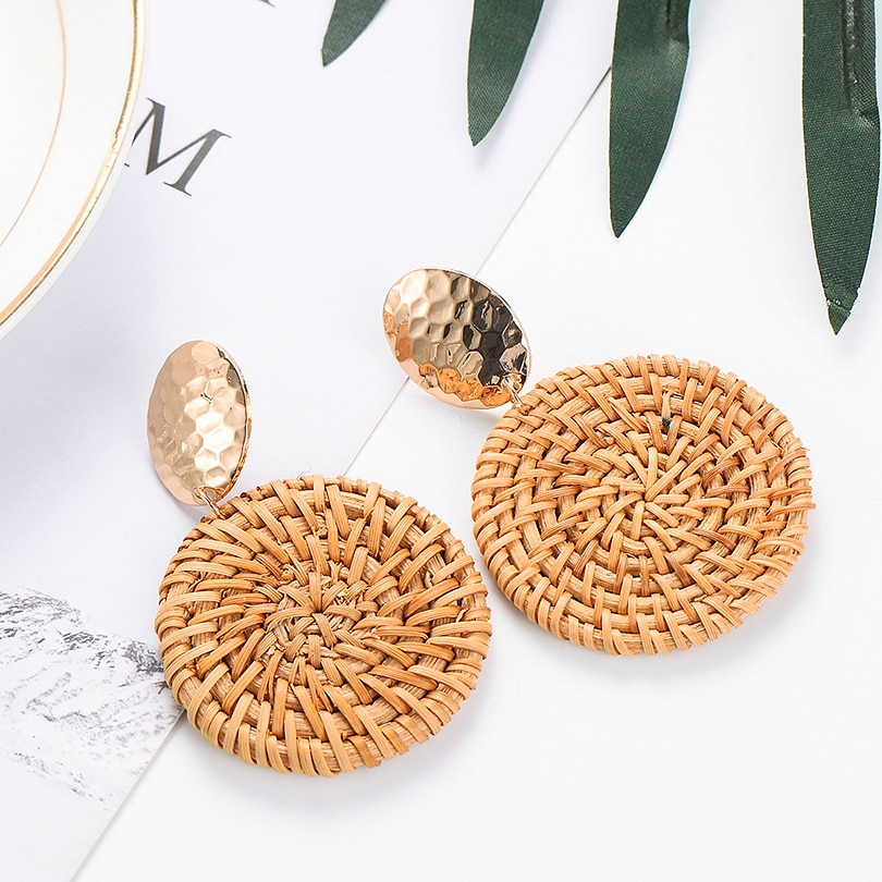 Rattan Earrings Fashion Accessories Rattan Earrings Fashion Accessories