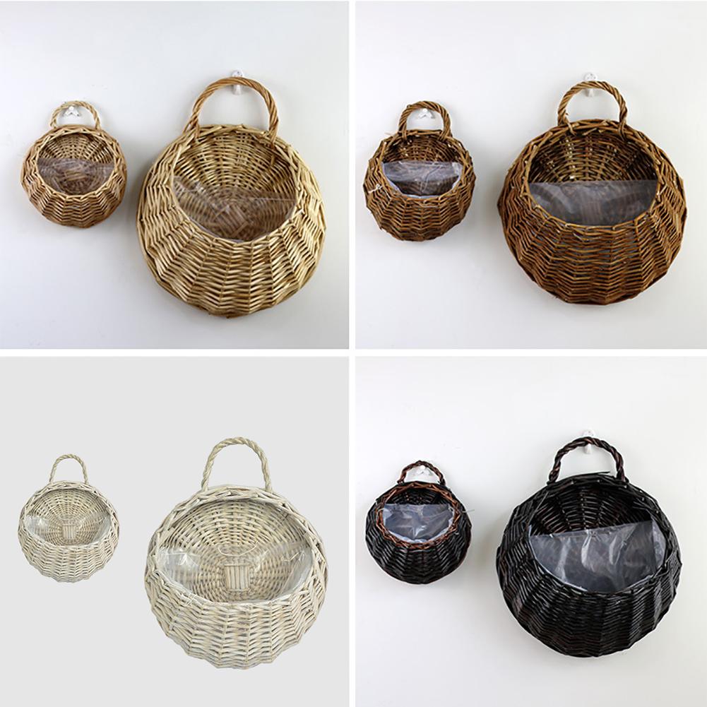 Rattan Hanging Basket Wall Planter Rattan Hanging Basket Wall Planter