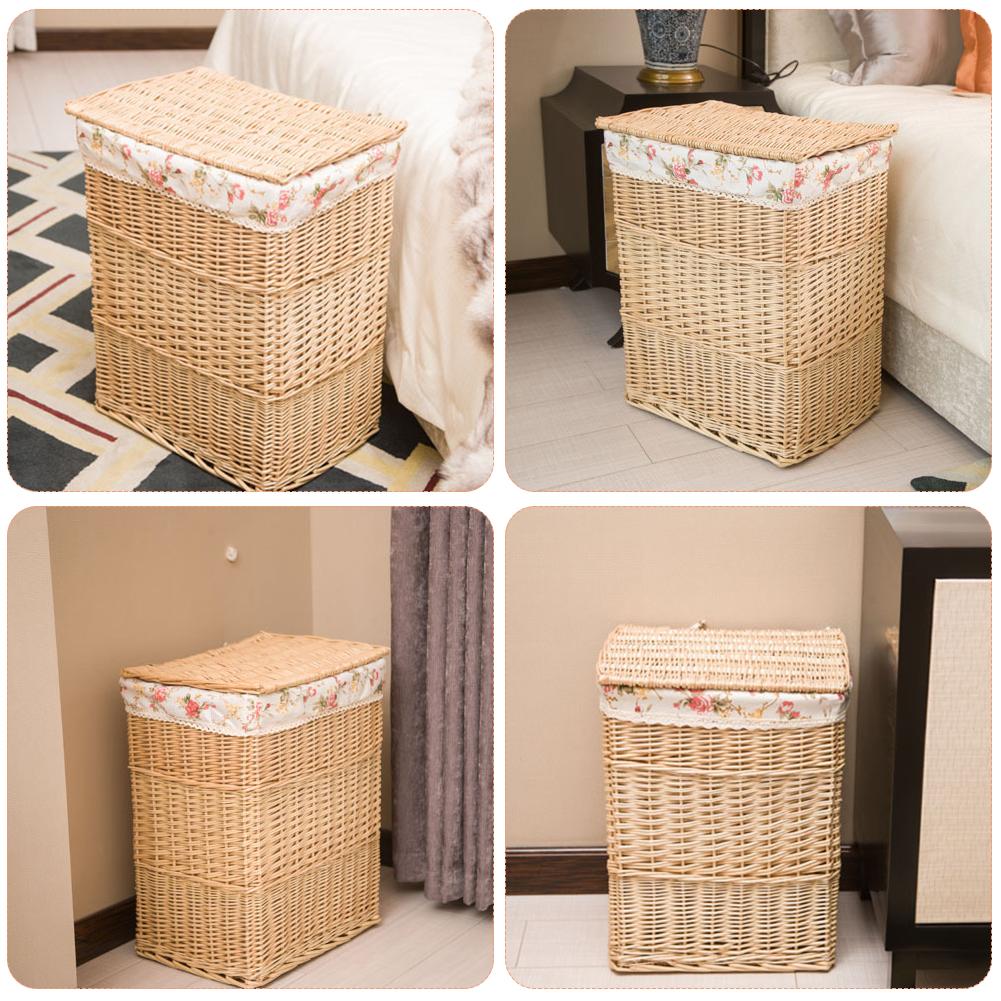 Rattan Laundry Basket with Lid