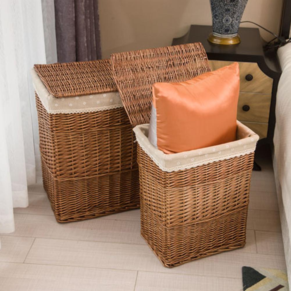 Rattan Laundry Basket with Lid