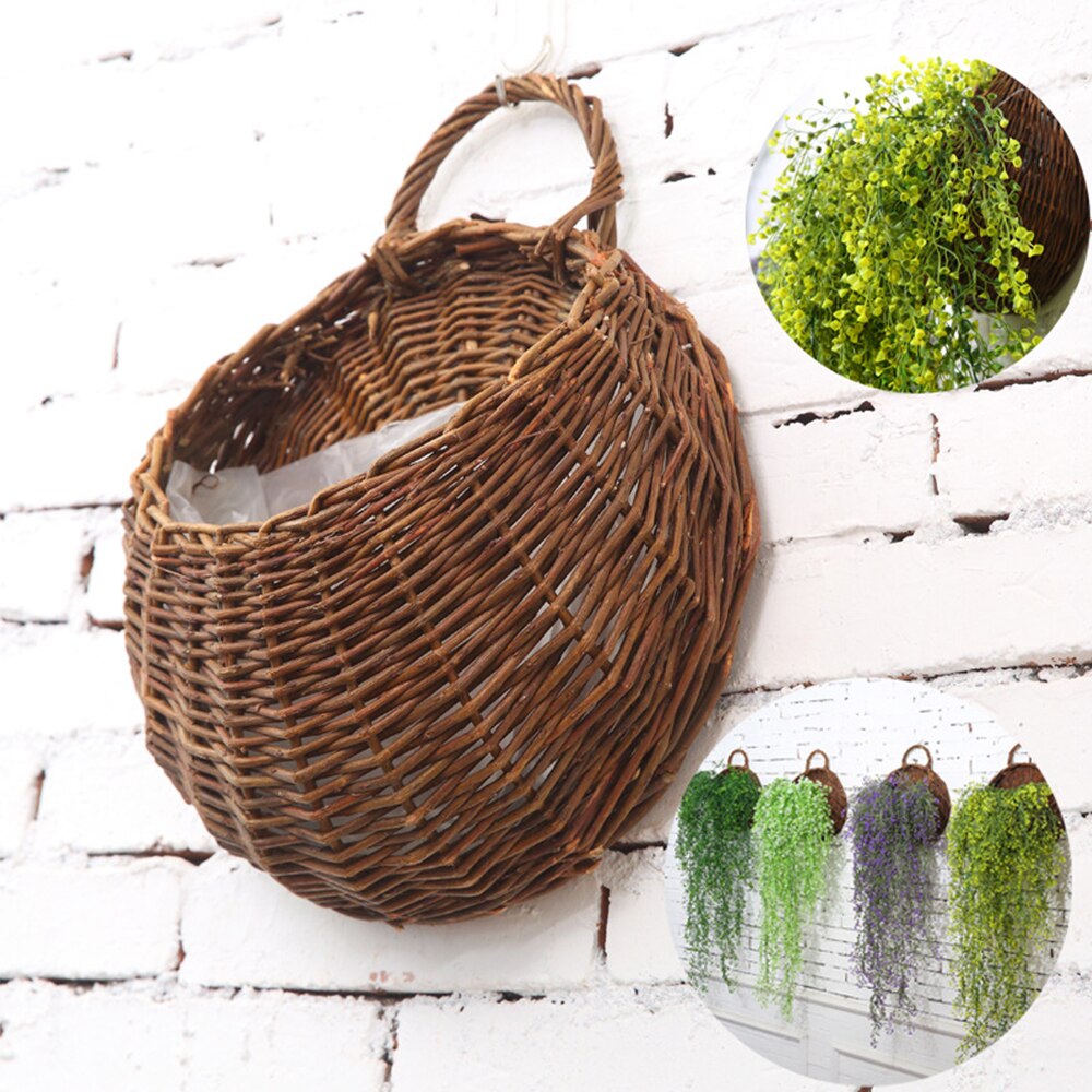 Rattan Plant Hanger Wall Decor