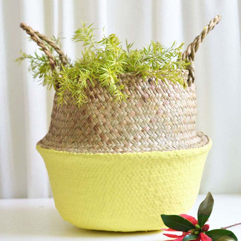 Rattan Plant Pot Straw Weave Basket Rattan Plant Pot Straw Weave Basket