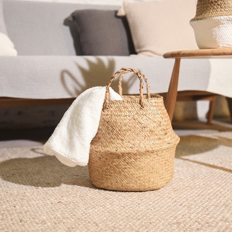 Rattan Plant Pot Straw Weave Basket Rattan Plant Pot Straw Weave Basket