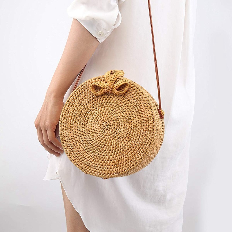 Rattan Sling Bag Handmade Beach Bag Rattan Sling Bag Handmade Beach Bag