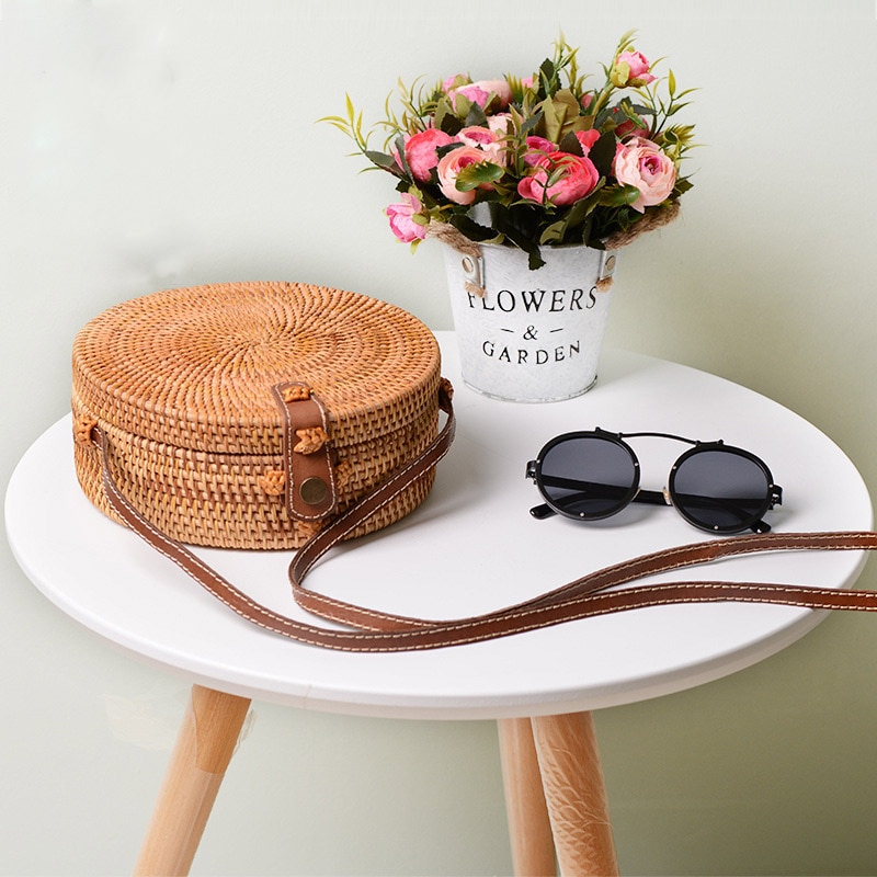 Rattan Sling Bag Handmade Beach Bag Rattan Sling Bag Handmade Beach Bag