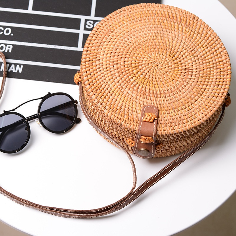 Rattan Sling Bag Handmade Beach Bag Rattan Sling Bag Handmade Beach Bag