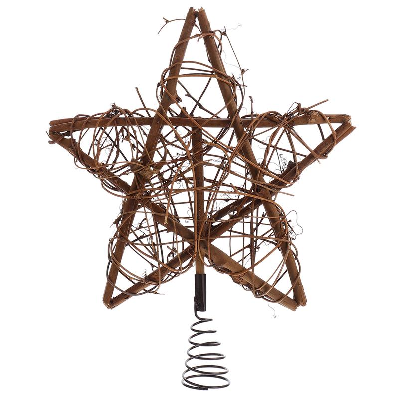 Rattan Star Christmas Tree Topper