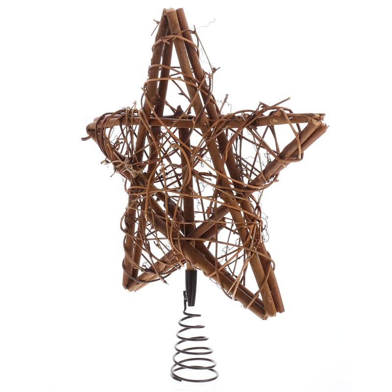 Rattan Star Christmas Tree Topper