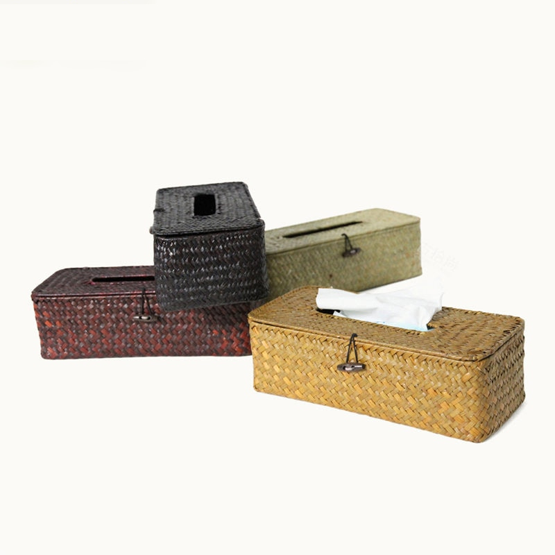 Rattan Tissue Box Cover Container Rattan Tissue Box Cover Container