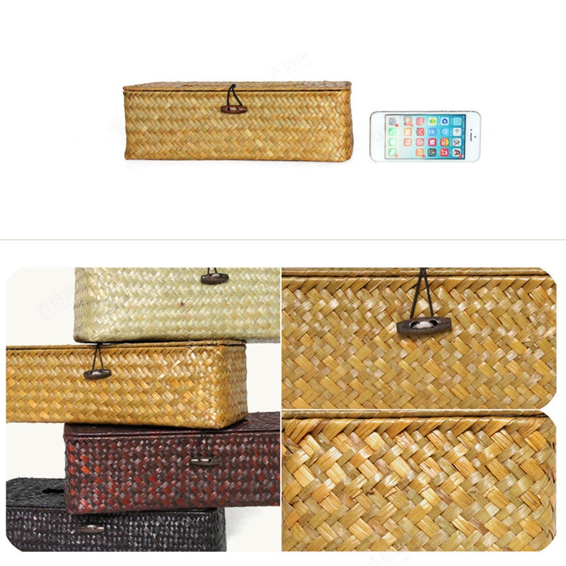 Rattan Tissue Box Cover Container