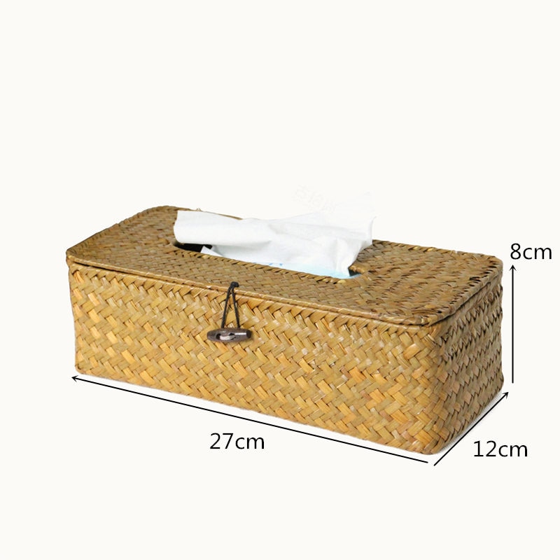 Rattan Tissue Box Cover Container