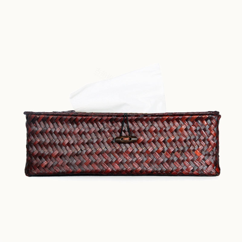 Rattan Tissue Box Cover Container