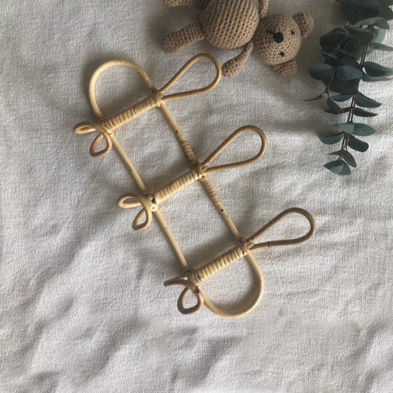 Rattan Wall Hooks Hanger Organizer Rattan Wall Hooks Hanger Organizer