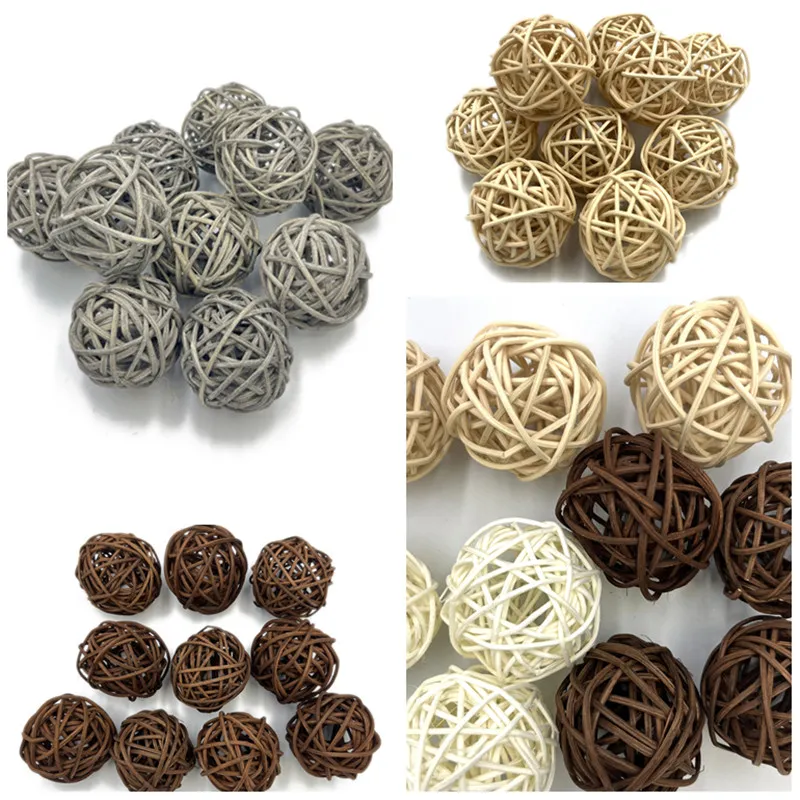 Rattan Wicker Balls Decor (10Pcs) Rattan Wicker Balls Decor (10Pcs)